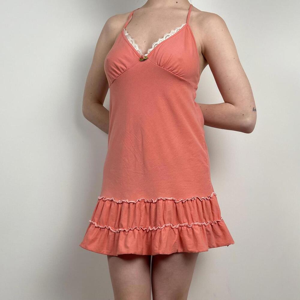 Betsey Johnson Women's Pink and Orange Dress